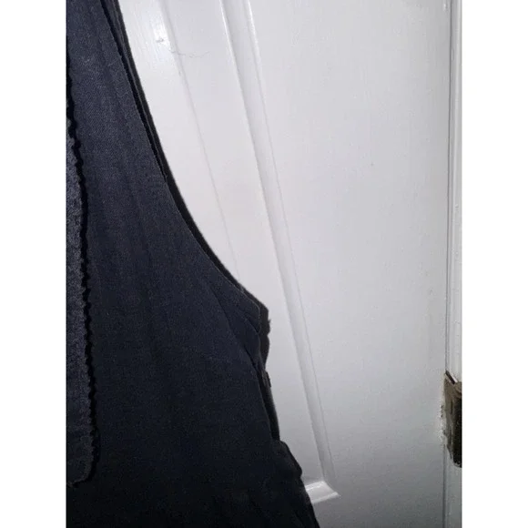 Free People Big Love Black Linen‎ Blend Wide Leg Jumpsuit Size Small Boho - Picture 4 of 6